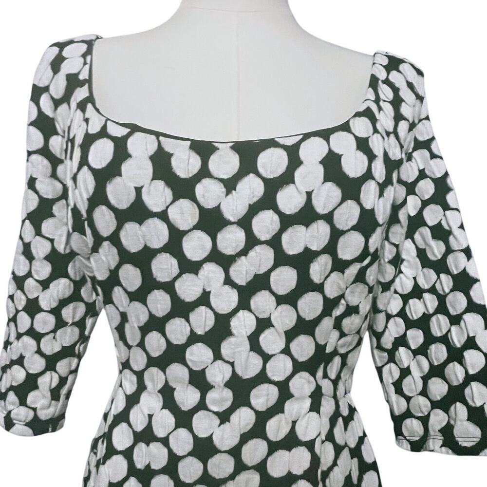 Betsey Johnson Polka Dot Fit and Flare Dress Black White 10 Retro - Picture 8 of 12